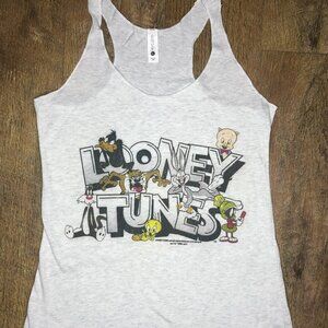 Looney Tunes Whole Squad Women's Racerback Tank Top Heather Gray XS